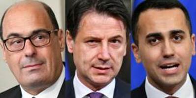 Risultati immagini per conte zingaretti Di Maio