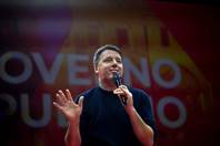 ROME, ITALY - FEBRUARY 02: Matteo Renzi, leader of Italia Viva political party, delivers his speech during...