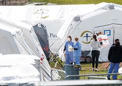 New York, ospedale per il Coronavirus a Central Park (ANSA)
