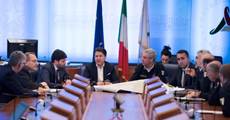 Coronavirus, vertice alla Protezione Civile Uff. stampa Palazzo Chigi (ANSA)