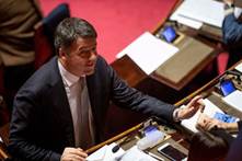 ROME, ITALY - FEBRUARY 12: Italia viva leader Matteo Renzi attends a debate at the Italian Senate ahead...
