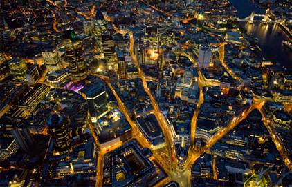 La City vista di notte
