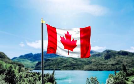 Bandiera canadese all'aperto | Foto Premium