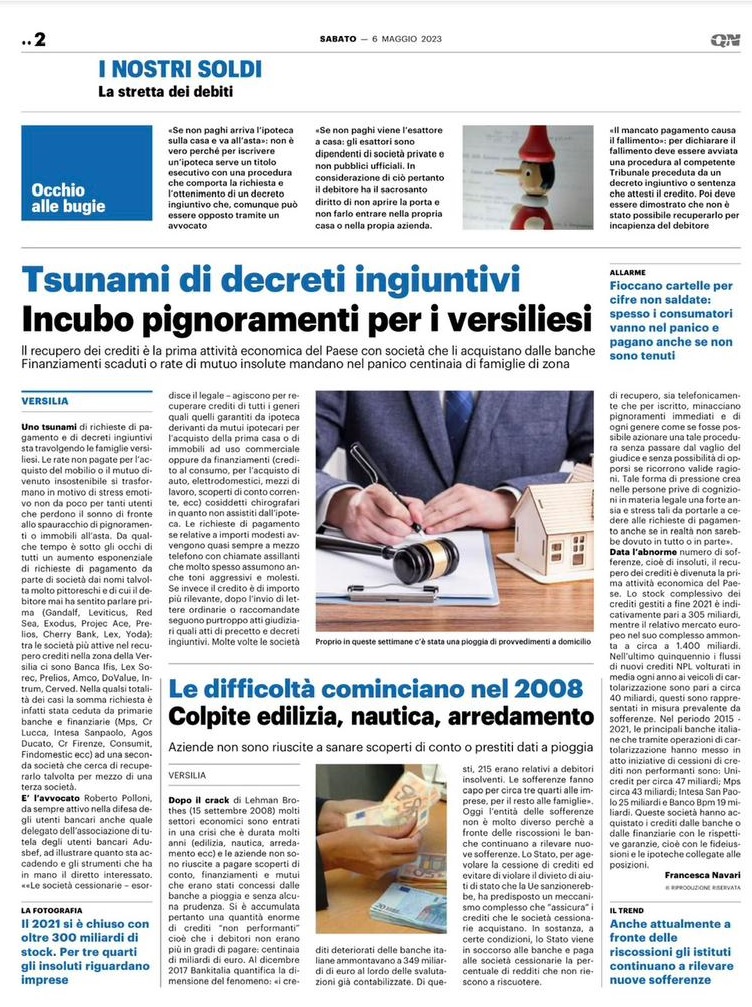 In alto a sinistra Alberto Foggia legale per Pisa e provincia dellAdusbef, Associazione a difesa dei consumatori e degli utenti