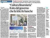 "Il Fatto. Beppe Scienza sul sito di Edufin."